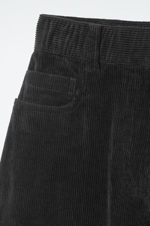 COS Women's Corduroy Wide-Leg Trousers in Black