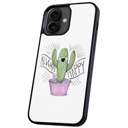 iPhone 16 - Skal/Mobilskal Happy Cactus