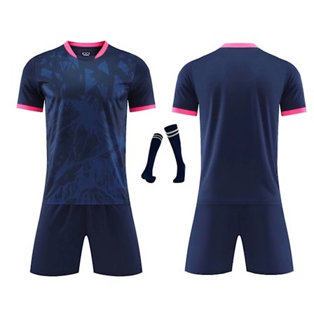 Barnefotballdrakter Herre Gutter Fotballklær Sett Kortærmet Barnefotballuniformer Voksne Barn Trening Treningsdrakt Jersey Svart XS