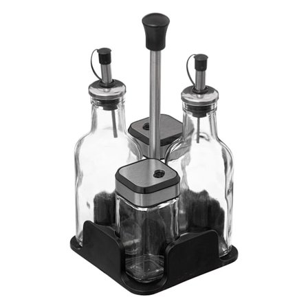 Krydderisæt i glas 4 dele - sort