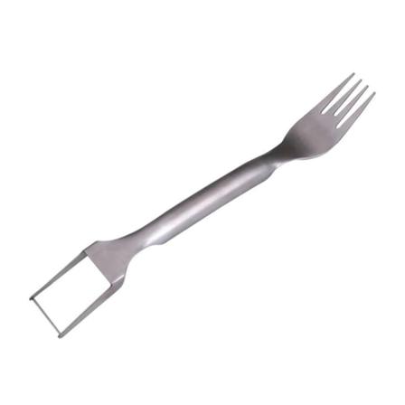 2 i 1 vattenmelonskärare gaffel rostfritt stål vattenmelon skärlinjal för sommarens familjefester watermelon fork
