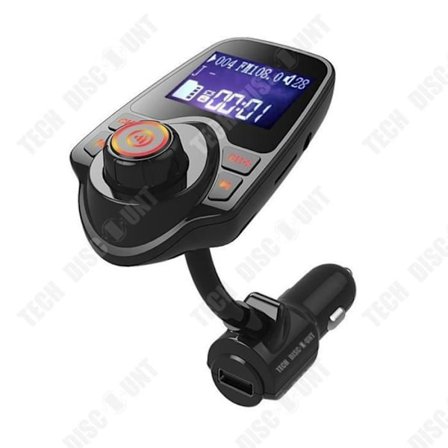 Bluetooth MP3-spelare - TD - Bil-laddare - Handsfree-funktion - Stort skärm - Svart ABS