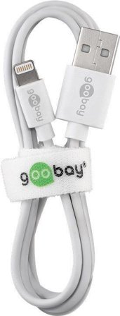 Goobay Dual Apple Lightning charger set 2.4 A, white, 1 m - power unit with 2 USB ports and Apple Lightning cable