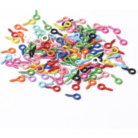 100 stk Små Skrue Øyestifter Kroker Selvgjengende Løkker Mini Skrue Øyebolter for Smykkefremstilling Funn DIY Håndverk 5x10mm