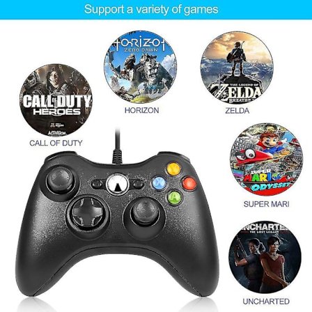 Ergonomisk USB-kablet Gamepad Controller til Xbox 360