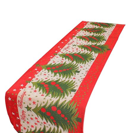 Bordslöpare med tofsar, tvättbar, krympfri, slitstark, värmeisolerande, blekningsbeständig, julbordsdekoration, bordsduk för matbord, Kaesi