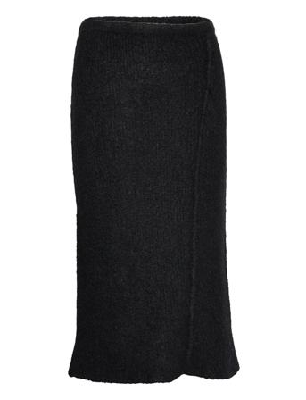 Abril Skirt Knälång Kjol Svart Filippa K