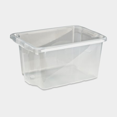 Storage box Nordiska Plast Nordic, transparent, 500 x 365 x 260 mm, 33 litres