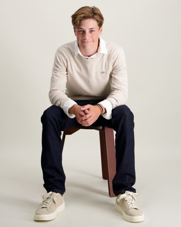 GANT SHIELD CLASSIC COTTON C-NECK Beige Pulls Garçon - Kids Brand Store