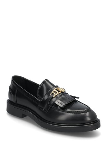 Bianco Biaadda Fringe Chain Loafer Polido - Black - 36