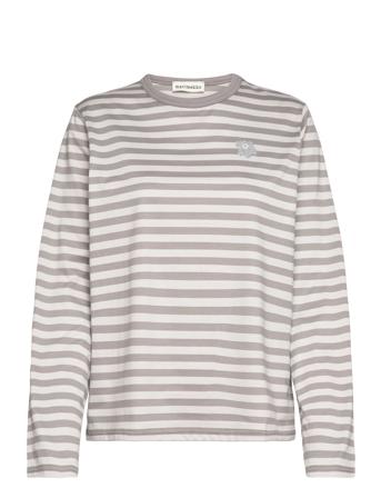 Tasaraita Relaxed Ls Glitter Langermet Skjorte Grå Marimekko*Betinget Tilbud