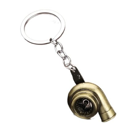 Turbo Turbolader nøglering Spinning Turbine nøgle vedhæng GRØN