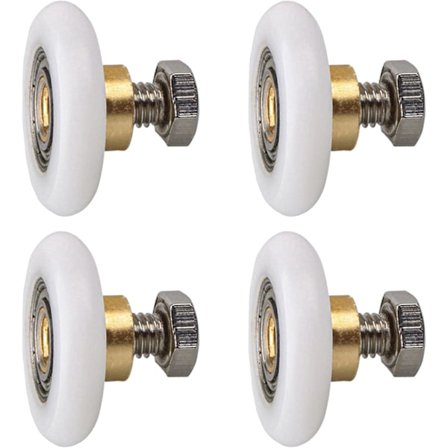 Brusedørruller, Rulle til brusedør, Skydedørruller, Dørudskiftningshjul til rulle 4stk (20MM)