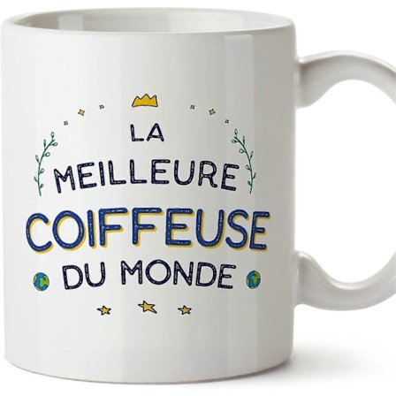 Frisør Kvinne Kopp på Fransk Meilleur du Monde Morsom Gave til Kolleger Keramisk 11oz Kopp