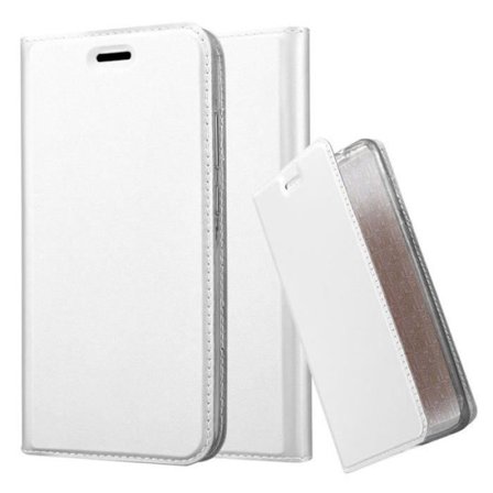 Coque för Honor 8 PRO Etui i CLASSY SILVER Hölster Case Cover Skydd magnetisk stängning Plånbok Wallet