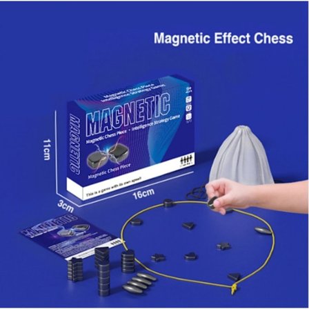 Magnetiskt Schackspel - Magnetiskt Brädspel - Roligt Magnetiskt Brädspel - Pusselstrategispel - Julklapp till Barn