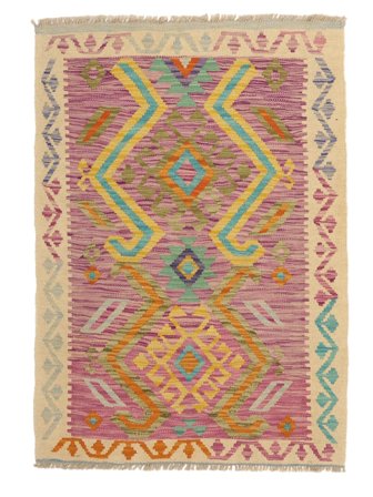 Tribal Liten Kelim Afghan Old Style Matta 91X125 Ull