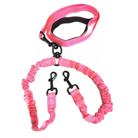 Duplex Dubbel Hund Kopplingar Twin Lead Två Pet Dogs Halsband koppel