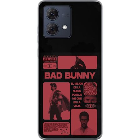 Kompatibel Mobilcover til Motorola Moto G84 Bad Bunny NFL-inspireret skjoldlogo med amerikansk fodbold og stjerner