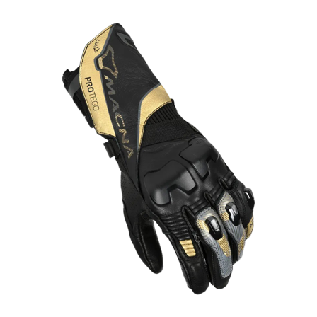 Motorhandschoenen Dames Macna Protego Zwart/Goud S