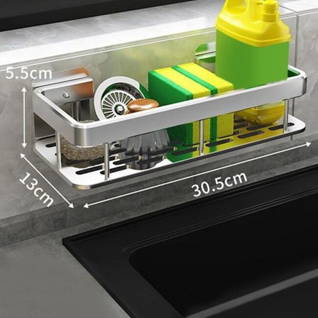 Diskbänkshållare Diskbänk Avloppsställ SILVER UTAN STÅNG SILVER UTAN