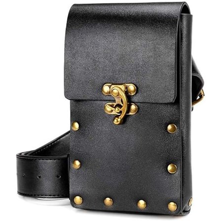 Renessanssi laukku keskiaikainen vyölaukku nahkainen vyölaukku jalkapuhelimen pidike festivaali messutarvikkeet