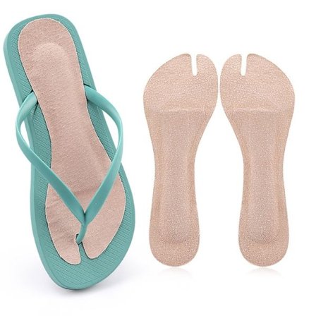 Selvklæbende skridsikre indlægssåler af ægte læder