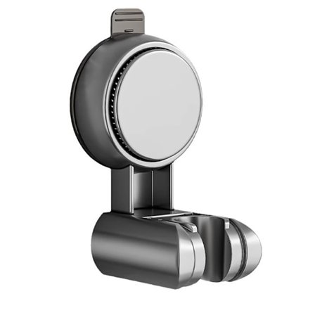 Brusehovedbeslag sugekop badeværelse håndholdt brusehovedbeslag sugekop 4 vinkler justerbar rustfrit stål vægmonteret uden boring