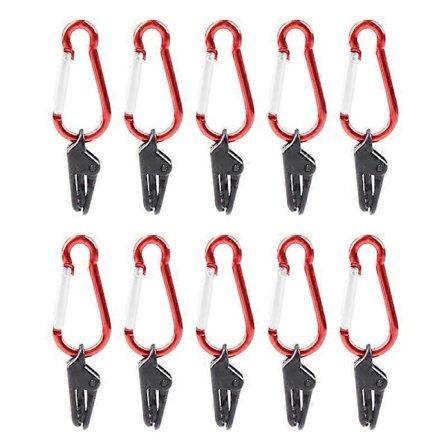 10 stk. krog plastik vindtæt klemmesæt overlevelse grommet teltspænder markise presenning fast udendørs camping telt tilbehør