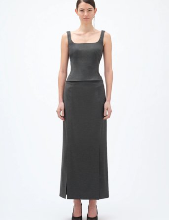 REMAIN Birger Christensen Midi Pencil Skirt - Grey - 36