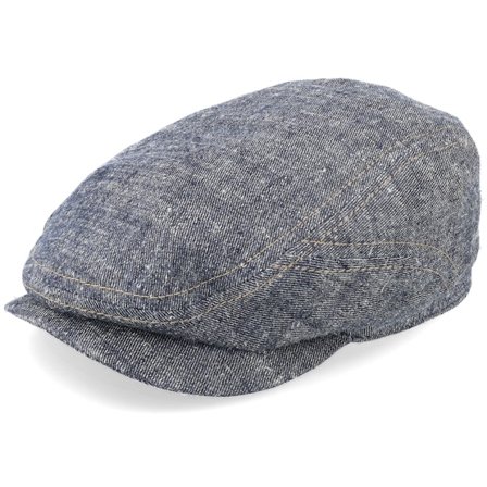Stetson - Blue - flatcap - Cap - Driver Cap Linen/Silk Navy Flat Cap - Hatstore