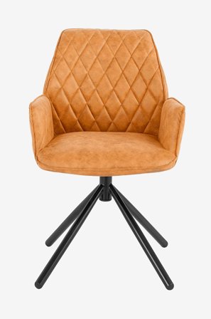 Loft24 - Spisestol med armlener PRESTON, 2-pk. - Brun - Armstoler - Fra Homeroom