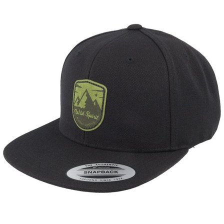 Wild Spirit - Svart snapback Keps - Forest Shield Peak Black Snapback @ Hatstore