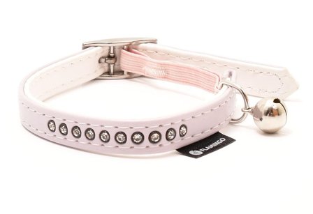 Kattehalsbånd, Lysrosa - 22-25cm