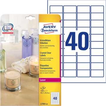 Etikett Klar 45,7x25,4 mm