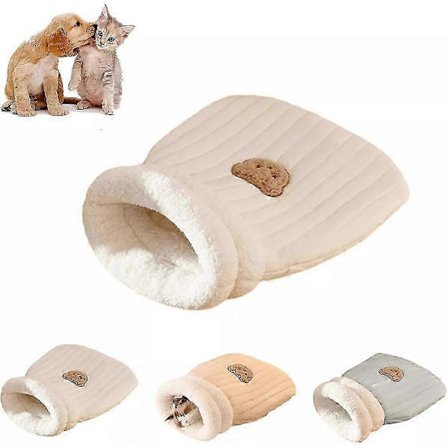 Pehmeä talvinen kissan nukkumispussi, pestävä ja suljettu