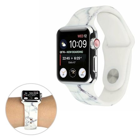 Apple Watch Series 6 / 5 44mm mönster silikon klockarmband - vit