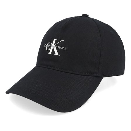 Calvin Klein - Schwarz unconstructed Cap - Monologo Printed Baseball Cap Black Dad Cap / Unconstructed @ Hatstore