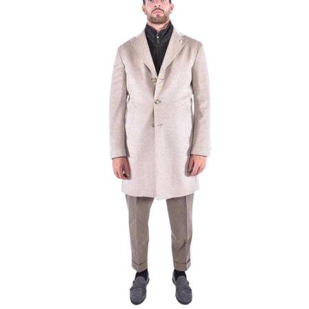 L.b.m. 1911, Double-Breasted Coats Beige, unisex, Maat:S