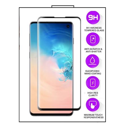 Samsung Galaxy Note 10 - 5d Helskärm Härdat Glas - Svart Kant Transparent
