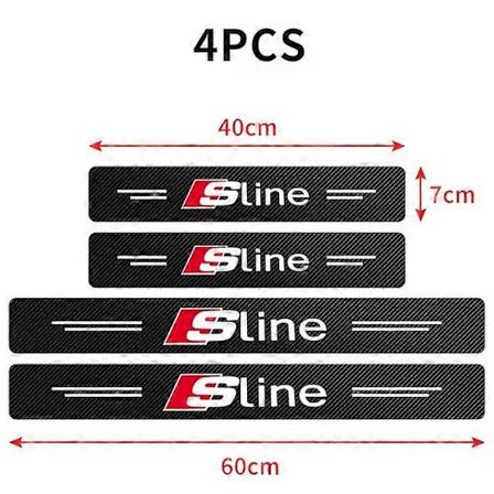 Auton kynnyssuojat hiilikuitukuvioiset kynnystarrat sopivat malleihin Q7 A7 A6 RS S3 S4 A5 A4 B5 B6 B7 B8 C6 C7 A3 Q3 Q5 TT