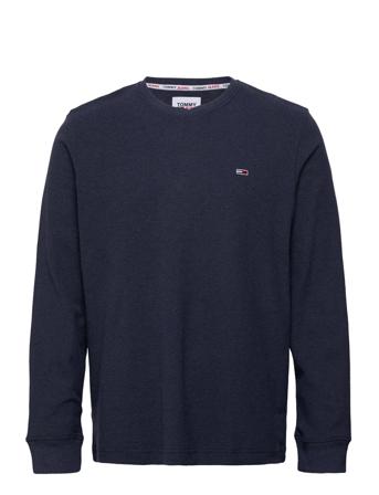 Tjm Reg Rib Ls Jaspe Tee Svetari Collegepaita Navy Tommy Jeans