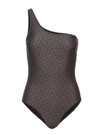 Besra Shoulder Swimsuit Black Becksöndergaard