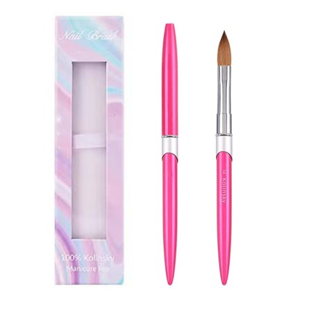 IC Kolinsky Akryl Nagelbørste, Rund Gel Børste for Akryl #14