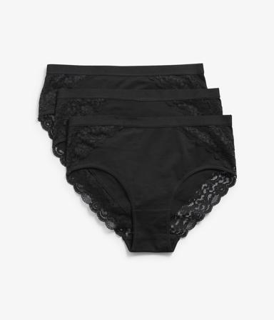 Kappahl | Figi z bawełny 3-pack | Czarne
