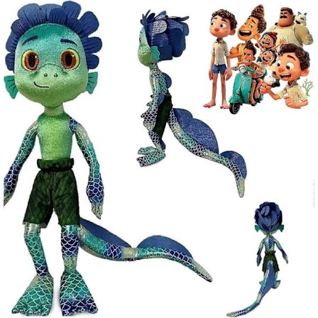 Luca Plys Luca Alberto Havmonster Plyslegetøj Dukke Tegneserie Lu-ca Fyldte Dyr Plyslegetøj Gaver til Børn Valentinsdag Jul Fødselsdag, Luca