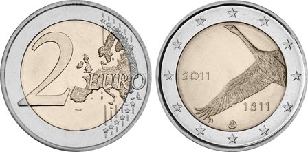 Finland 2011 - 200 år med Finlands nationalbank - 2 euro mønt