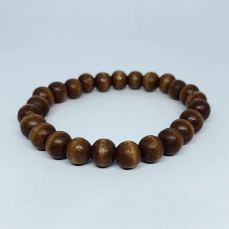 Handgjort Armband För Män Träpärlor I Brunt Bohemiskt Brun One Size