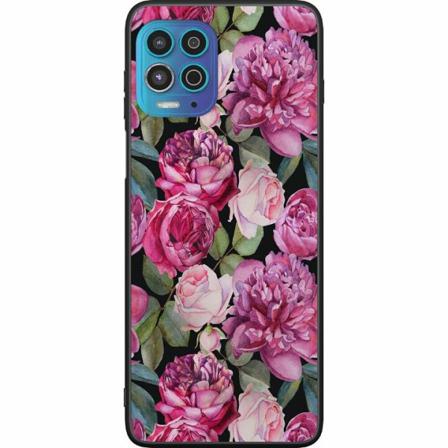 Motorola Moto G100 Svart Skal Blommor