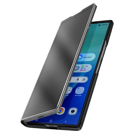 Beskyttelseshus til Galaxy Z Fold 7 Clear View med Video Støtte Sort